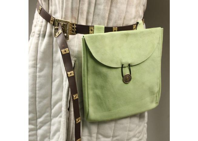 Green Jester’s Suede Leather Pouch historical period - Tophatter Daily Deals